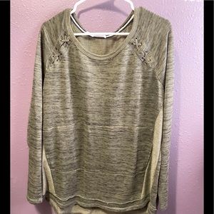 Maurice’s sweat shirt olive green 2x.  Gently worn